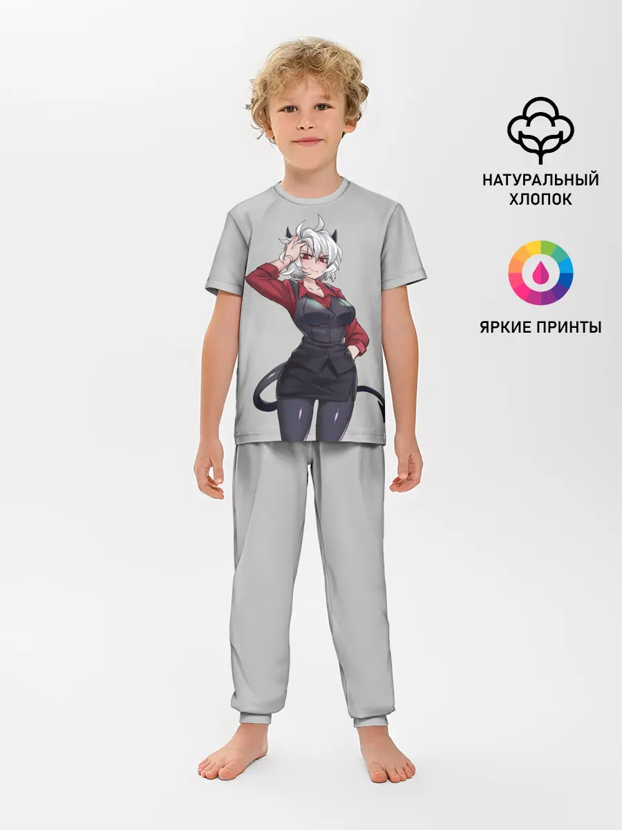 Детская пижама с брюками / Malina рука на голове Helltaker