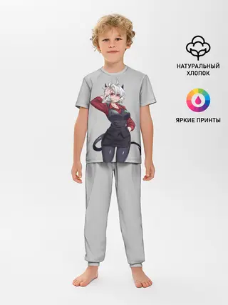 Детская пижама с брюками / Malina рука на голове Helltaker