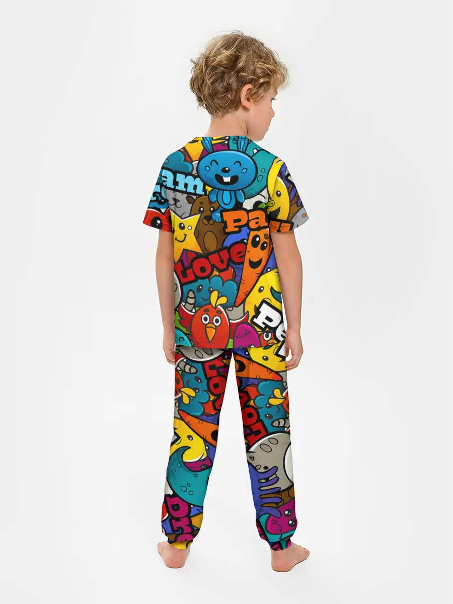 Детская пижама с брюками / LOVE | PEACE | PARTY