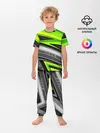 Детская пижама с брюками / Зеленые линии