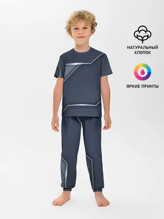 Детская пижама с брюками / Металлическая 3D основа