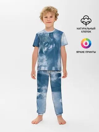 Детская пижама с брюками / Красивый волк