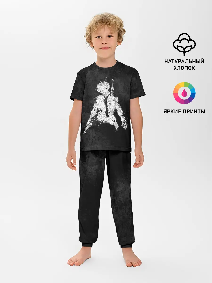 Детская пижама с брюками / PUBG брызги красок