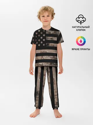 Детская пижама с брюками / American Flag Camo