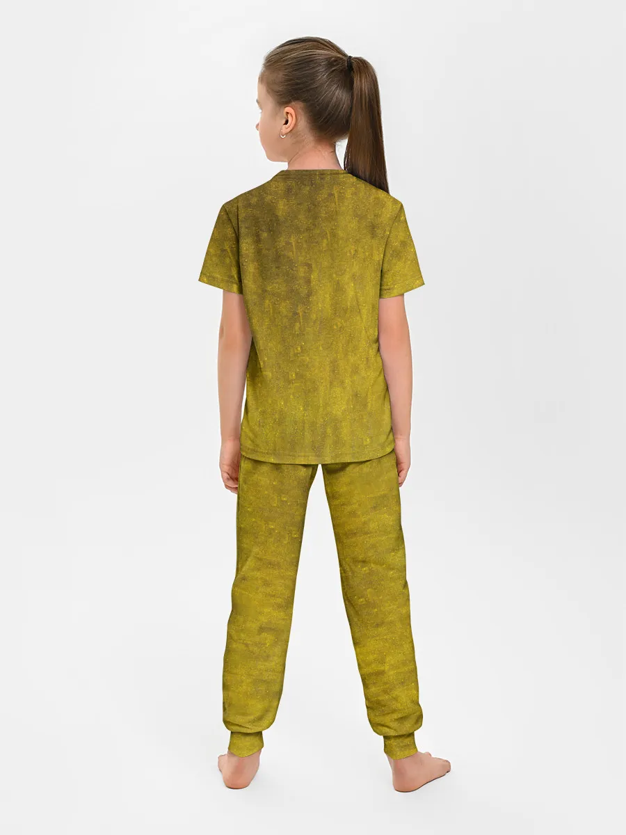 Детская пижама с брюками / Влюблённые поцелуй художник Климт