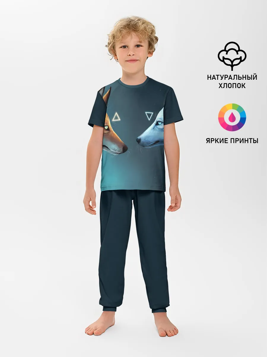 Детская пижама с брюками / ЛИСА И ВОЛК