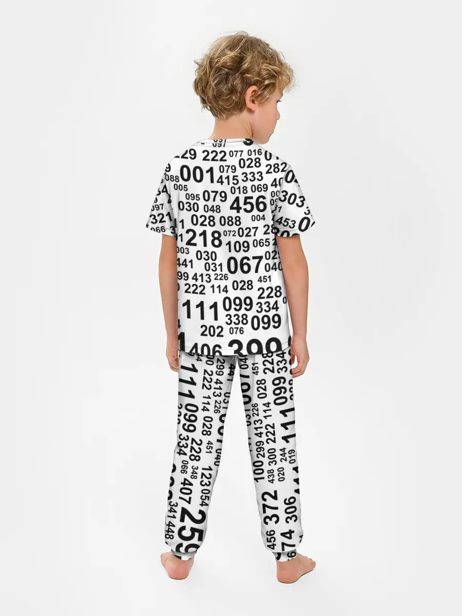Детская пижама с брюками / ИГРА В КАЛЬМАРА, ЧИСЛА ИГРОКОВ