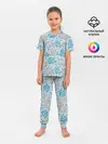 Детская пижама с брюками / Киты паттерн