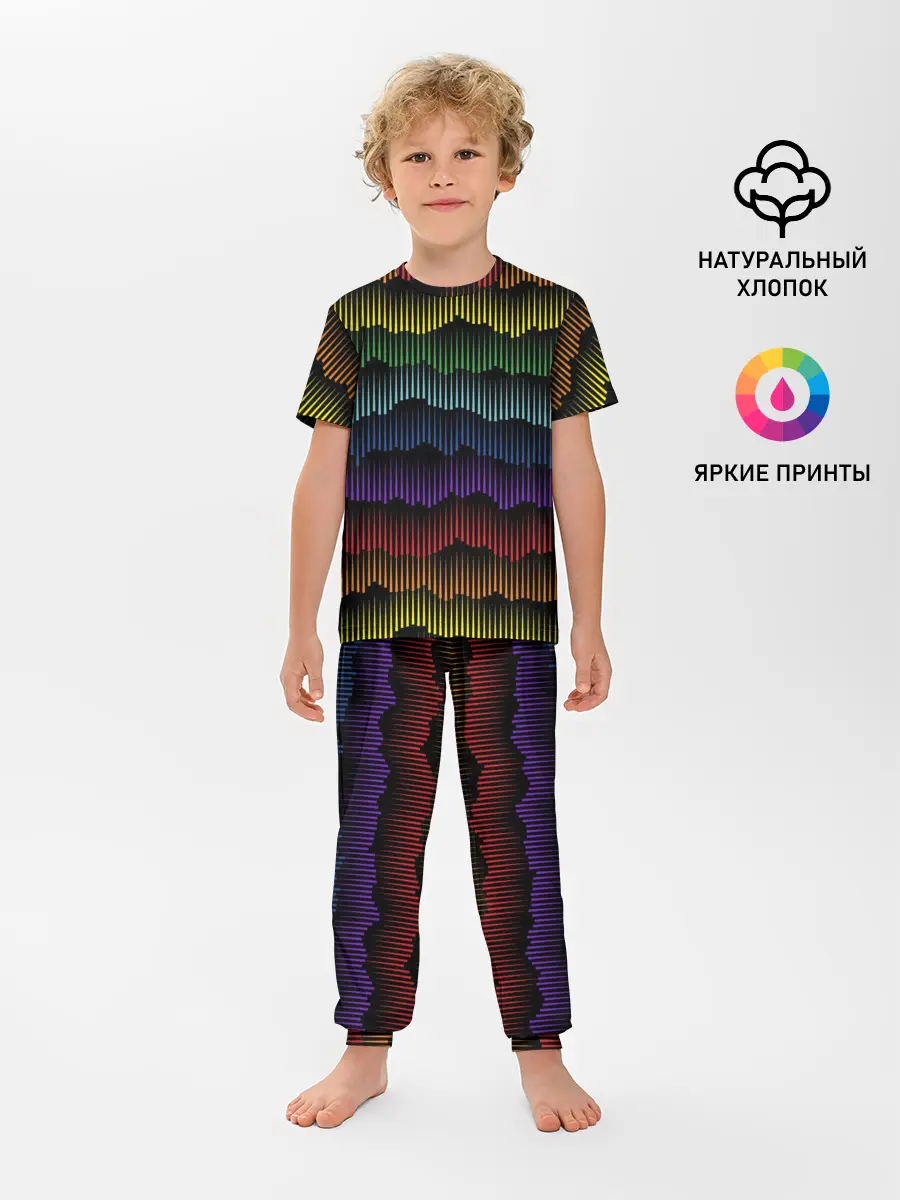 Детская пижама с брюками / Радуга