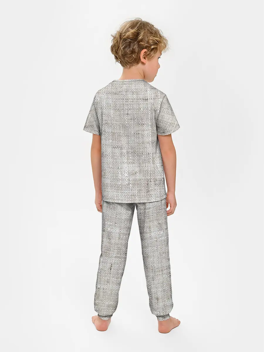 Детская пижама с брюками / Серая Мешковина