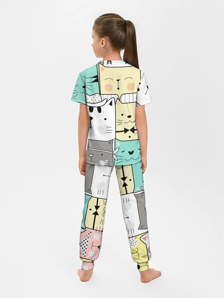 Детская пижама с брюками / ДЕЛОВЫЕ КОТЕЙКИ | ЛЮБЛЮ КОТОВ