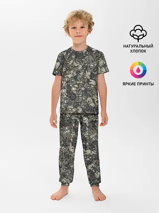 Детская пижама с брюками / Камуфляж Амонг Ас