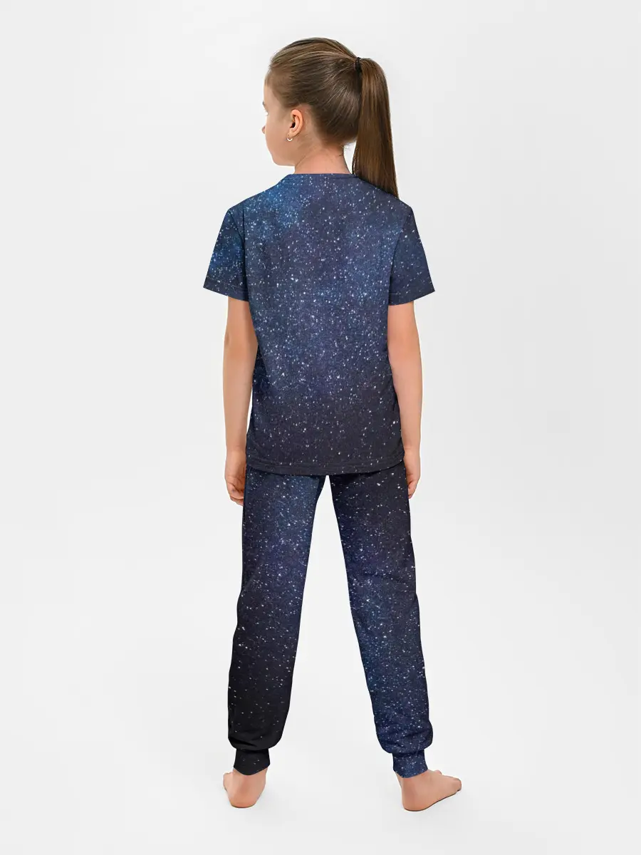 Детская пижама с брюками / Земля в космосе