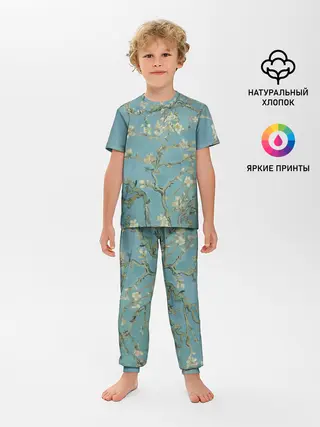 Детская пижама с брюками / Ван Гог Цветущие ветки миндаля