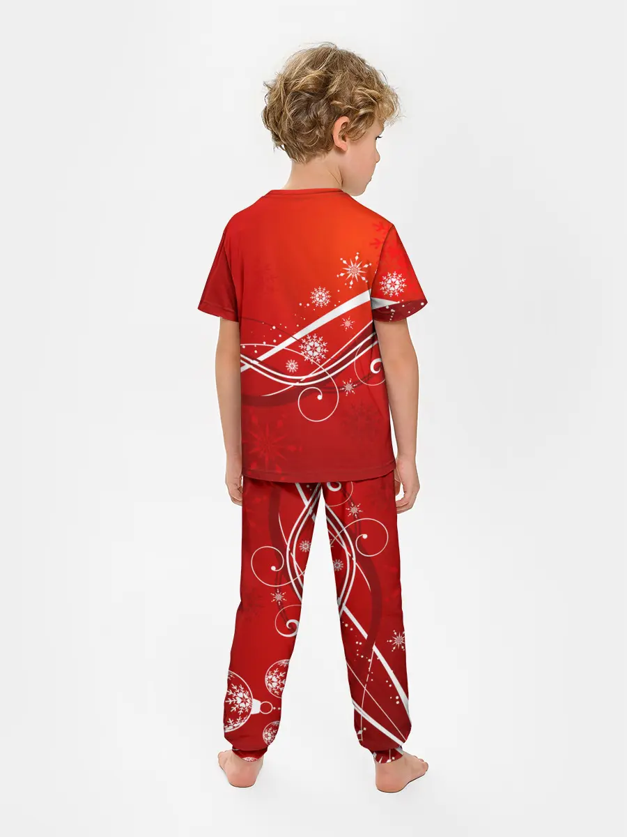 Детская пижама с брюками / Отель хазбин Новогодний