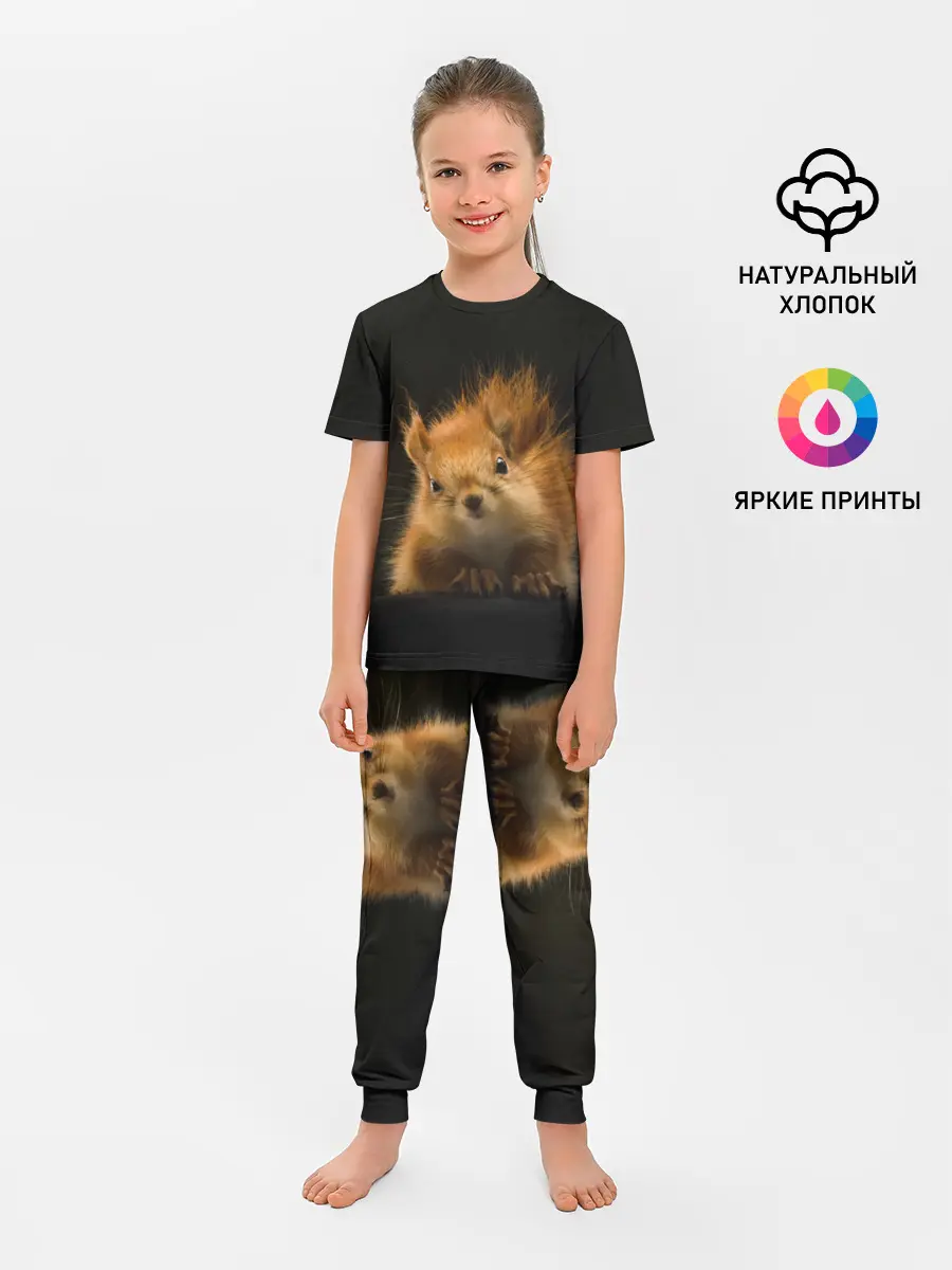 Детская пижама с брюками / Белочка