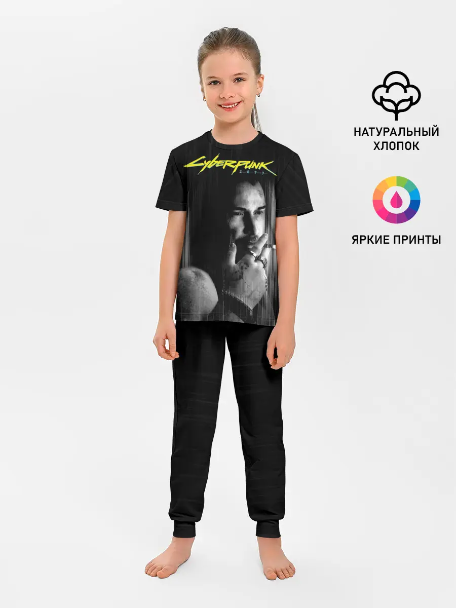Детская пижама с брюками / Cyberpunk 2077 | Джонни