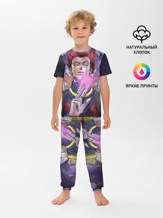 Детская пижама с брюками / Хисока со светящейся картой в руках