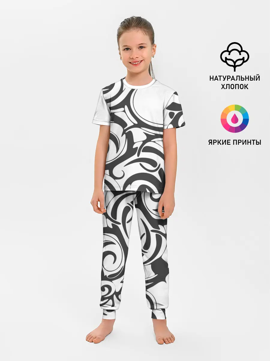 Детская пижама с брюками / Узоры