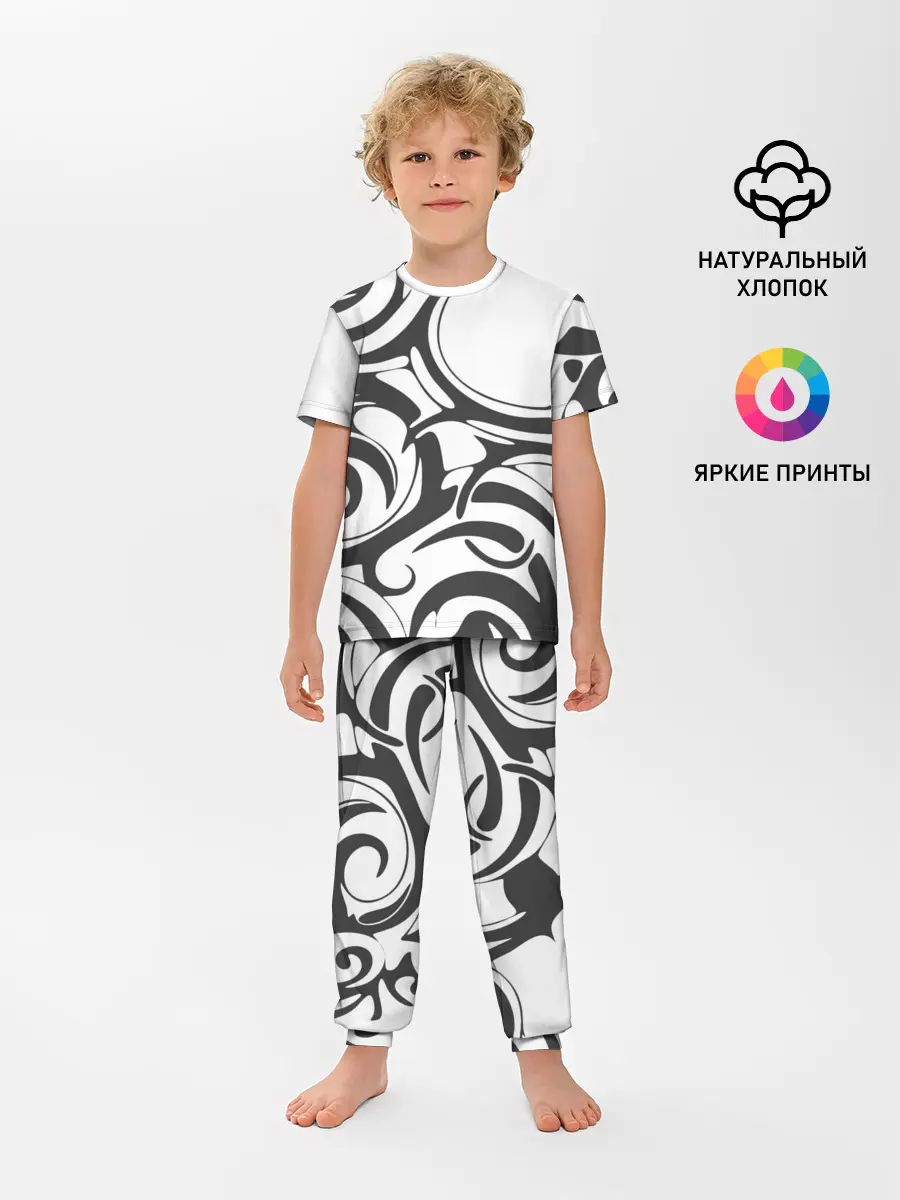 Детская пижама с брюками / Узоры