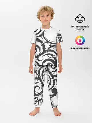 Детская пижама с брюками / Узоры