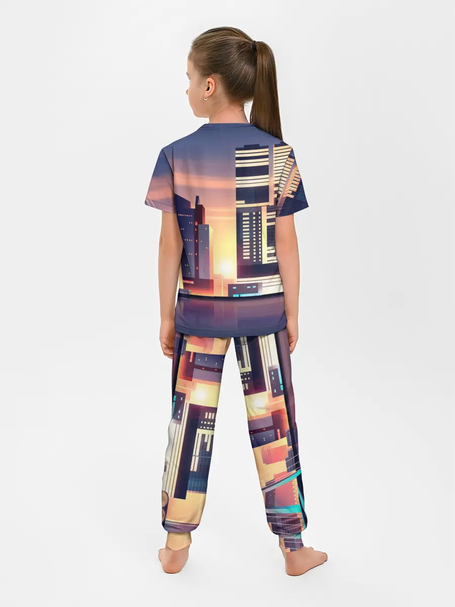 Детская пижама с брюками / Ночной Город