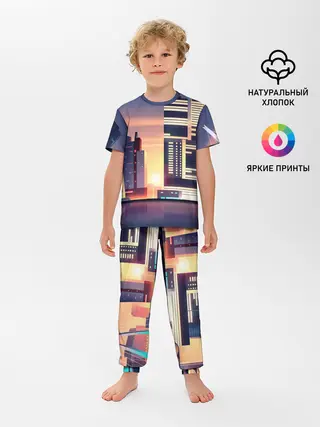 Детская пижама с брюками / Ночной Город