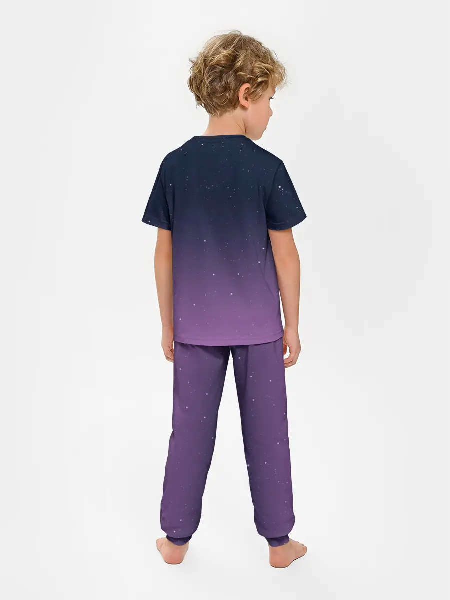Детская пижама с брюками / Тихиро летает с драконом в ночном небе