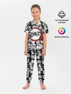 Детская пижама с брюками / DEMON SLAYER / ЛИЦА / УЗОР