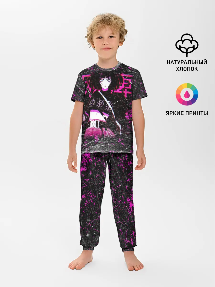 Детская пижама с брюками / Vinne Yuna Самурай Киберпанк