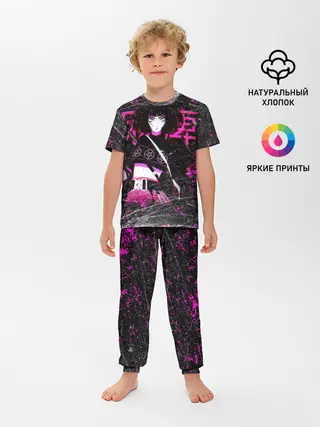 Детская пижама с брюками / Vinne Yuna Самурай Киберпанк