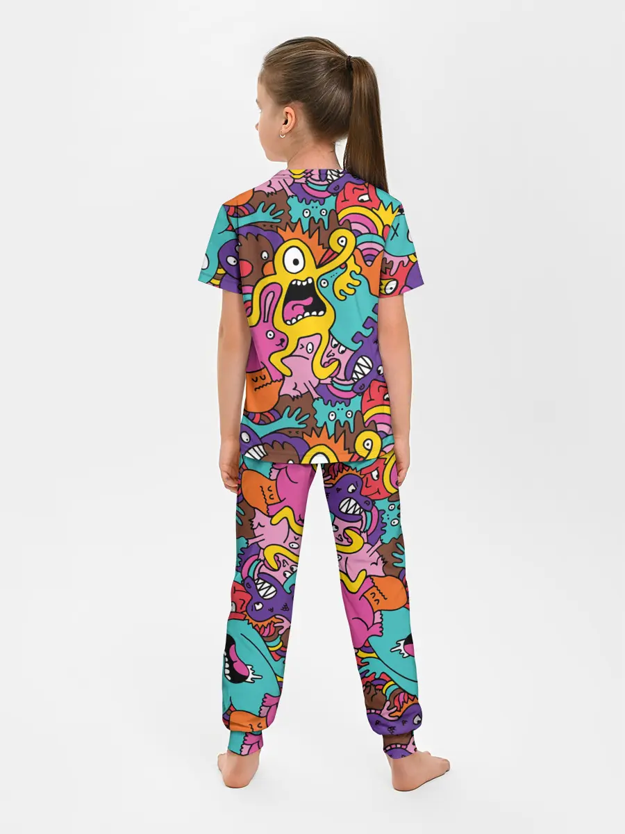 Детская пижама с брюками / crazy abstraction