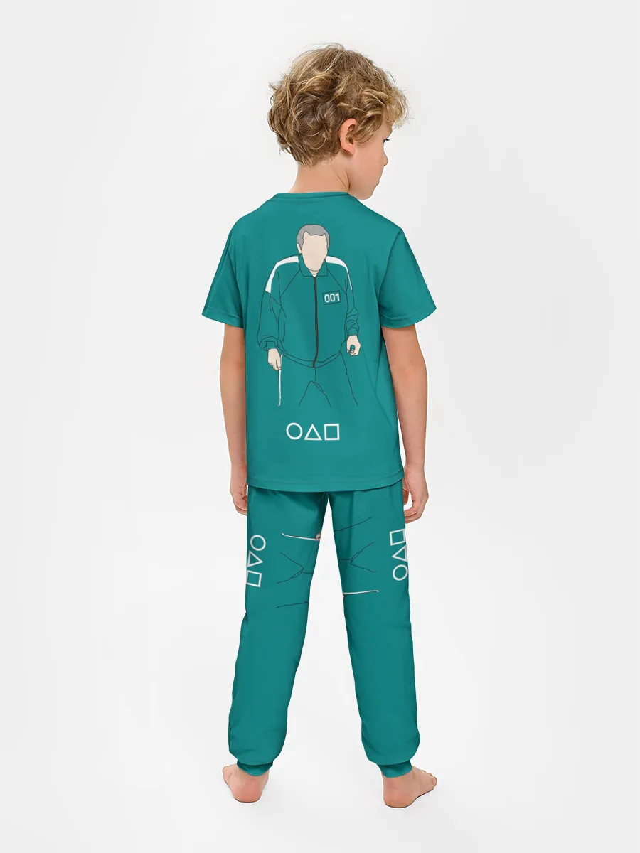 Детская пижама с брюками / Squid game: О Иль Нам 001