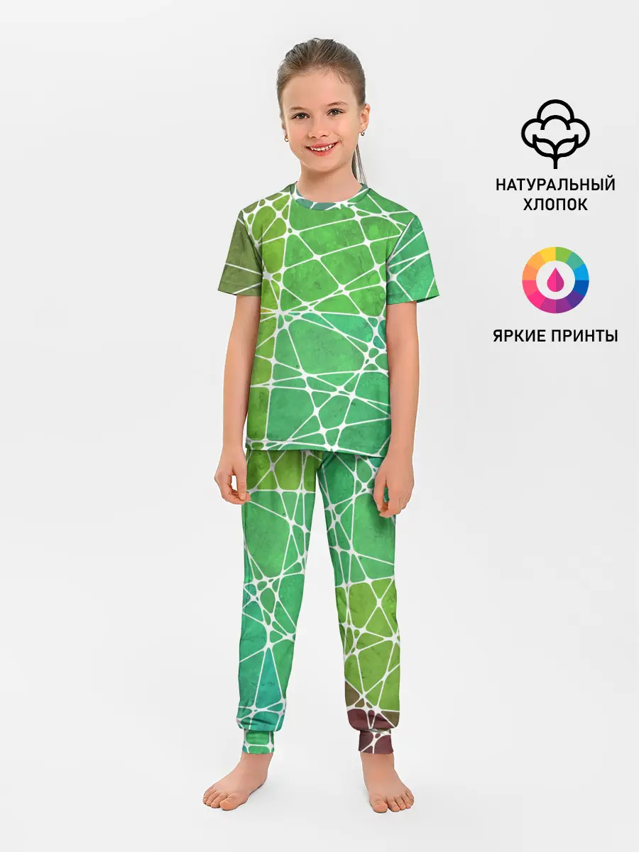 Детская пижама с брюками / Абстракция камень