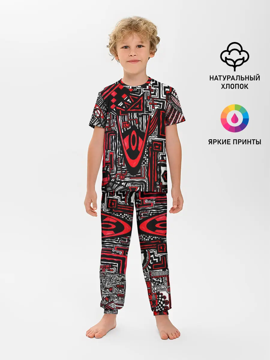 Детская пижама с брюками / Абстрактный Узор