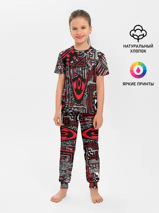 Детская пижама с брюками / Абстрактный Узор