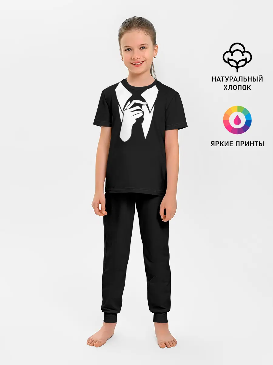 Детская пижама с брюками / Смокинг | Поправляю галстук