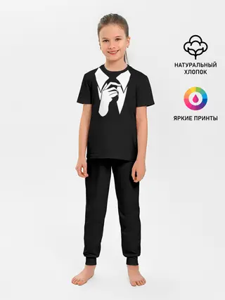 Детская пижама с брюками / Смокинг | Поправляю галстук