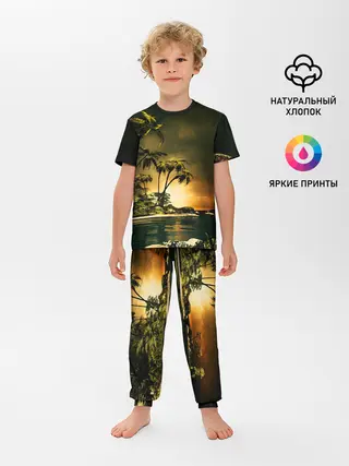 Детская пижама с брюками / РАЙСКИЙ ОСТРОВ