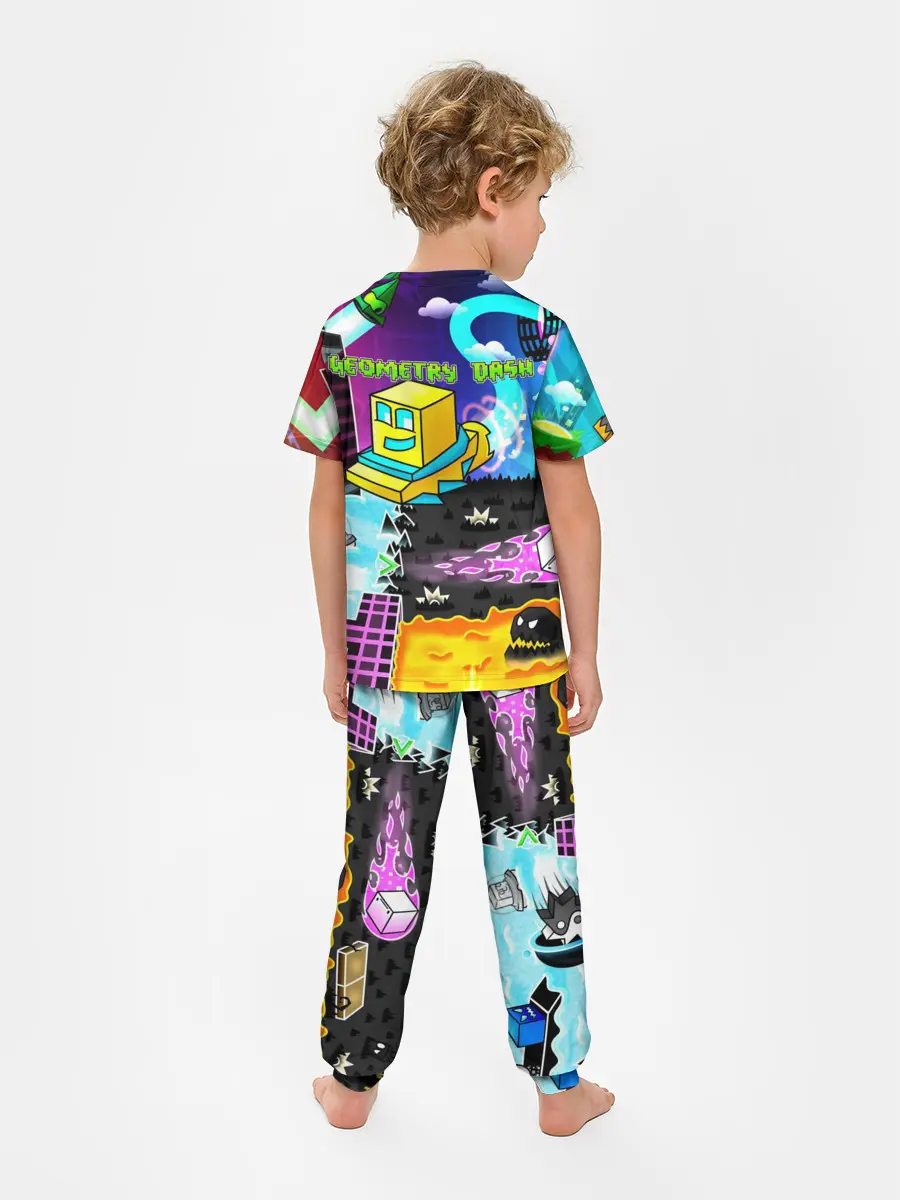 Детская пижама с брюками / Geometry Dash