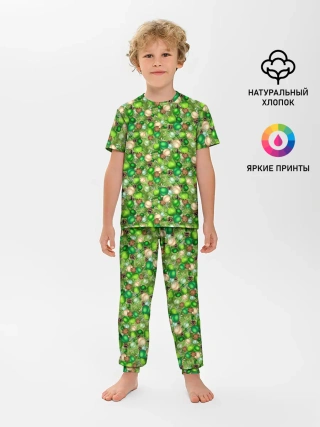 Детская пижама с брюками / Новогодние Игрушки