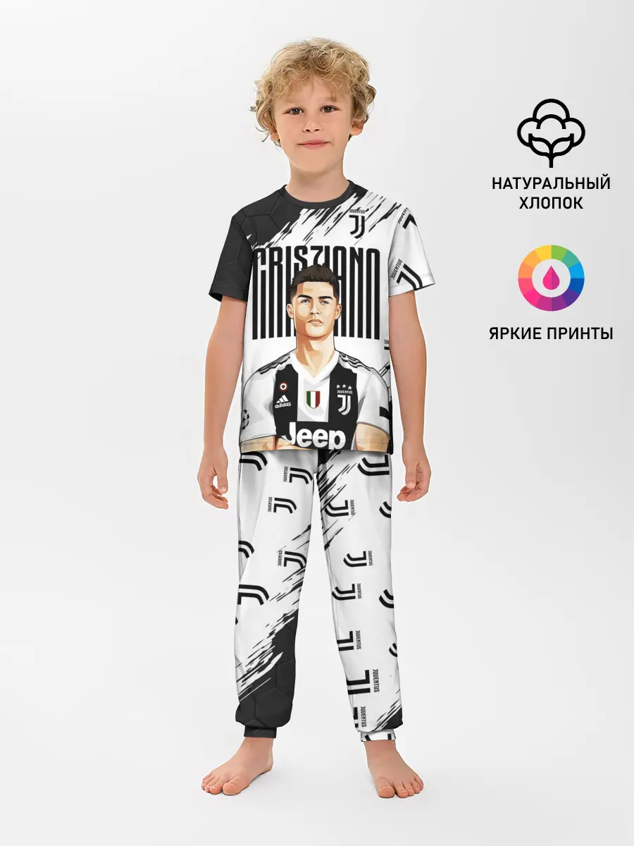 Детская пижама с брюками / КРИШТИАНУ РОНАЛДУ / ЮВЕНТУС