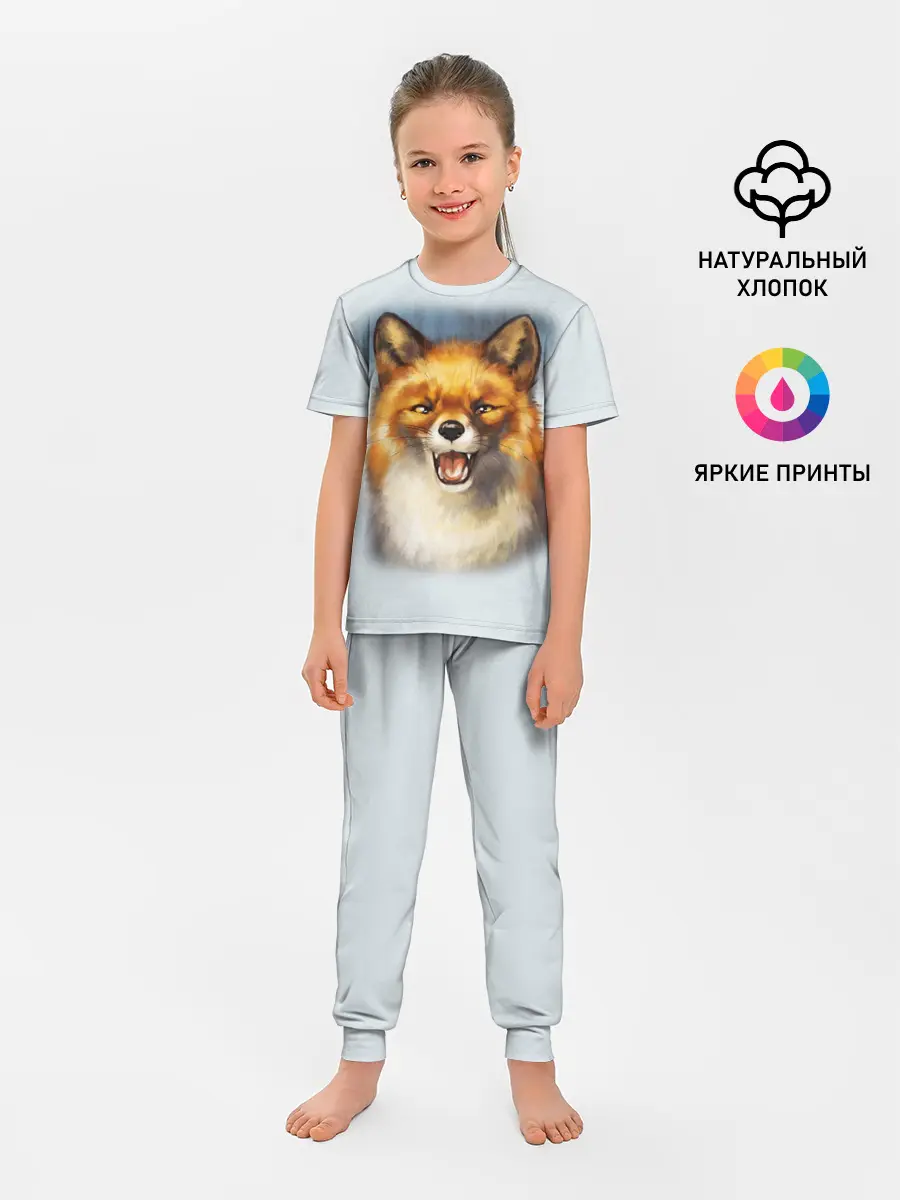Детская пижама с брюками / Рыжая лиса
