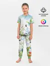 Детская пижама с брюками / Summer акварель
