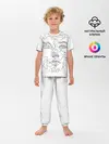 Детская пижама с брюками / Геометрическое лицо