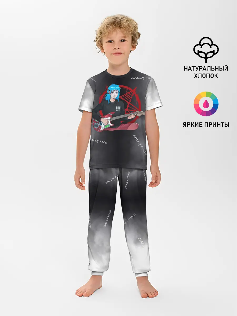 Детская пижама с брюками / Sally Face with a Guitar