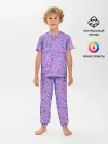 Детская пижама с брюками / Сиреневая пиксельная абстракция