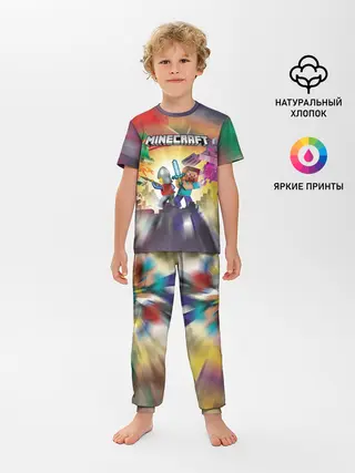 Детская пижама с брюками / MINECRAFT | МАЙНКРАФТ