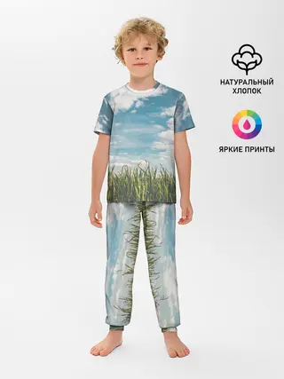 Детская пижама с брюками / Небушко и полюшко