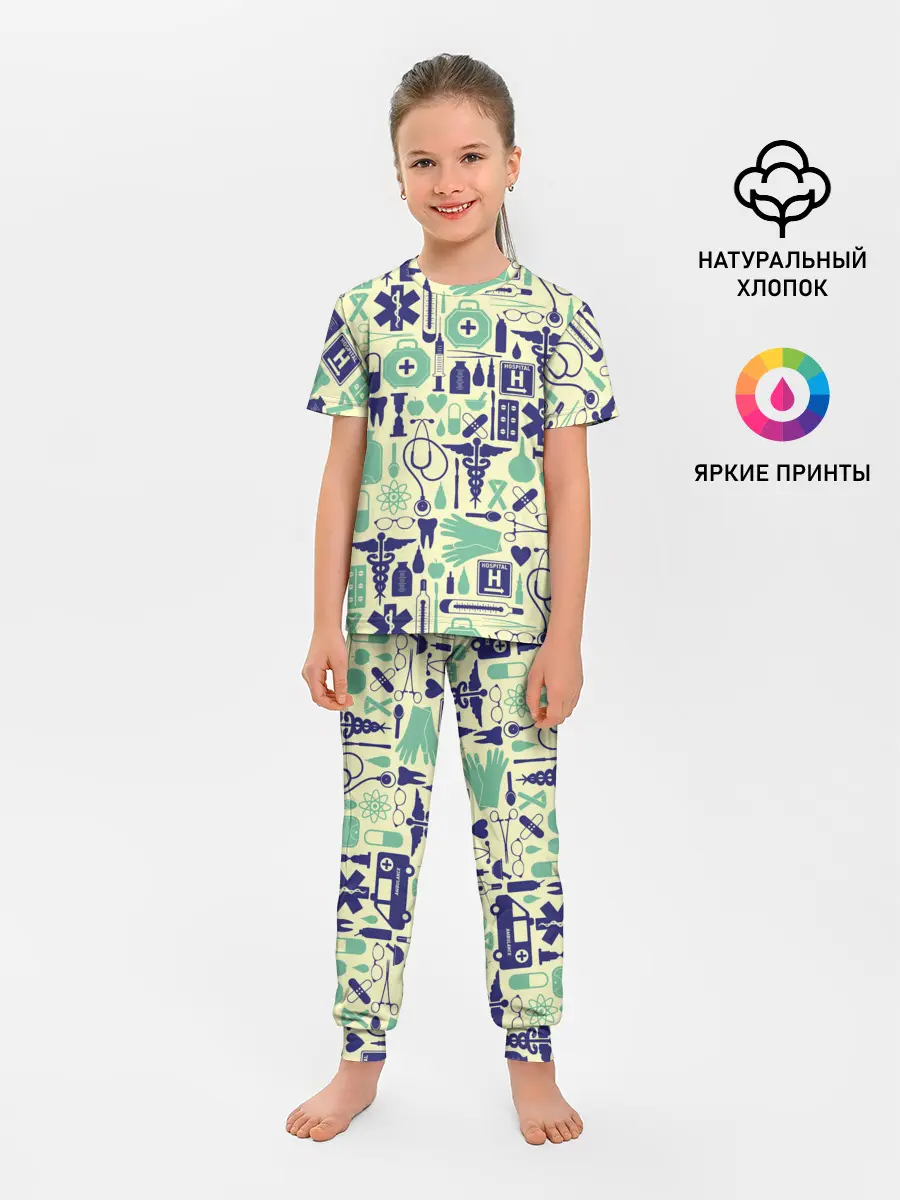 Детская пижама с брюками / Медицина | Паттерн